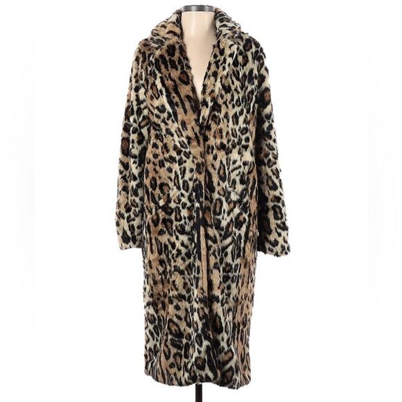 Free People x Anna Sui Faux Leopard Coat XS - Picture 2 of 9